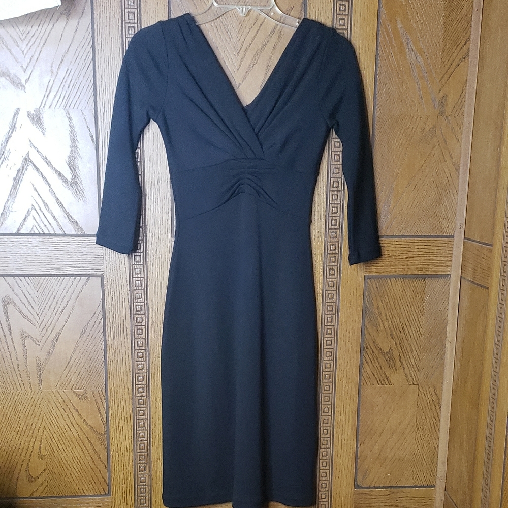Banana Republic V-Neck Black Dress